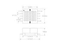 Dimensional Drawing for P9120 Series 2.5 WATT CCFL TRANSFORMER