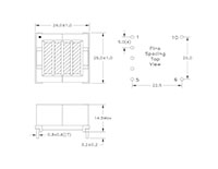 Dimensional Drawing for P9121 Series 14 WATT CCFL TRANSFORMER