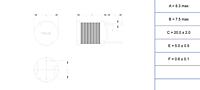 Dimensional Drawing for P11R20875 Series Unshielded Radial Power Fixed Inductors