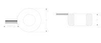 Dimensional Drawing for P8TA Series Toroidal Power Transformers