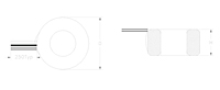 Dimensional Drawing for P8TC Series Toroidal Power Transformers