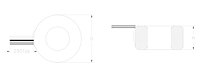 Dimensional Drawing for P8TE Series Toroidal Power Transformers