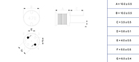 Dimensional Drawing for P11R41010 Series Unshielded Radial Power Fixed Inductors