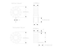 Dimensional Drawing for P11T80B Series Toroidal Power Fixed Inductors