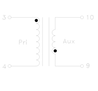 Schematic Drawing for P192 Series Power Factor Correction Fixed Inductors