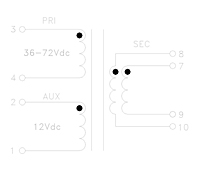 Schematic Drawing for P613P Series Flyback Transformers