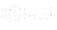 Dimensional drawing for P6201 Series RS-485/RS-422 Interface Push-Pull Transformers