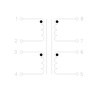 Schematic Drawing for P6201 Series RS-485/RS-422 Interface Push-Pull Transformers