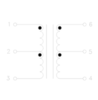 Schematic Drawing for P6202 Series RS-485/RS-422 Interface Push-Pull Transformers