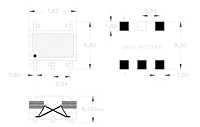 Dimensional Drawing for R3647 Series Wideband Transformers