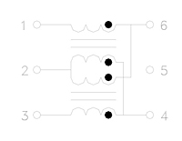 Schematic Drawing for R35040 Series Radio Frequency (RF) & Balun Transformers (R35040-3A)