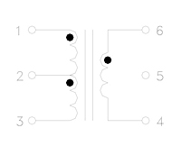 Schematic Drawing for R35040 Series Radio Frequency (RF) & Balun Transformers (R35040-2B)