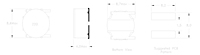 Dimensional Drawing for PSF8040 Series Magnetic Epoxy Shielded Surface Mount Technology (SMT) Power Fixed Inductors