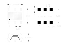 Dimensional Drawing for R36570 Series Radio Frequency (RF) & Balun Transformers