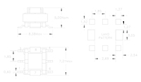 Dimensional Drawing for P4100E5 Series Current Sense Transformers