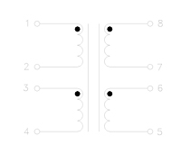 Schematic Drawing for M6210 Series RS-485/RS-422 Interface Push-Pull Transformers