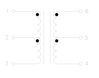 Schematic Drawing for M6212 Series RS-485/RS-422 Interface Push-Pull Transformers