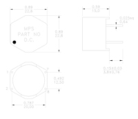 Dimensional Drawing for P504H Series 2 Phase Common Mode Chokes