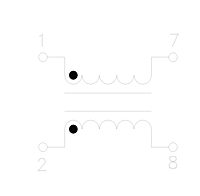 Schematic Drawing for P504H Series 2 Phase Common Mode Chokes