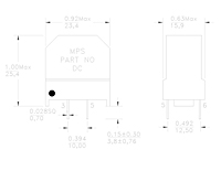 Dimensional Drawing for P504V Series 2 Phase Common Mode Chokes