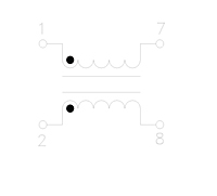 Schematic Drawing for P505H Series 2 Phase Common Mode Chokes