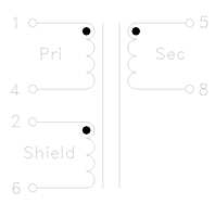 Schematic Drawing for T5004 & T5005 Shielded Digital Audio Transformers