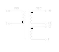 Schematic Drawing for P6503 Half Bridge LLC Resonant Transformers