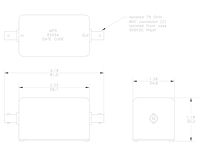 Dimensional Drawing for R3554 Video Isolation Transformers