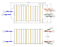 Dimensional Drawing for E6308 100KW Full Bridge Transformer