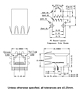 Dimensional Drawing for N5447F Series RJ-45 10/100 Base-T Jack Electrical Connectors with Magnetic Module (N5447F-1201-NN)