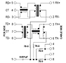 Schematic Drawing for N5447F Series RJ-45 10/100 Base-T Jack Electrical Connectors with Magnetic Module (N5447F-1201-NN)