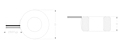 Dimensional Drawing for P8TB Series Toroidal Power Transformers