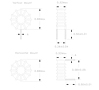 Dimensional Drawing for P11TJ3 Series Toroidal Power Fixed Inductors