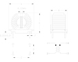 Dimensional Drawing for P52TM12 Series Common Mode Chokes